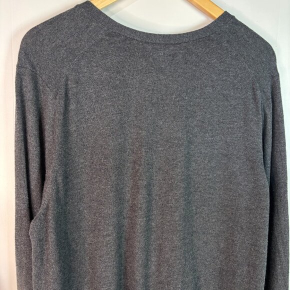 Old Navy Cardigan XXL Charcoal Gray V-Neck Button-Front Lightweight Cotton Blend - Picture 5 of 8